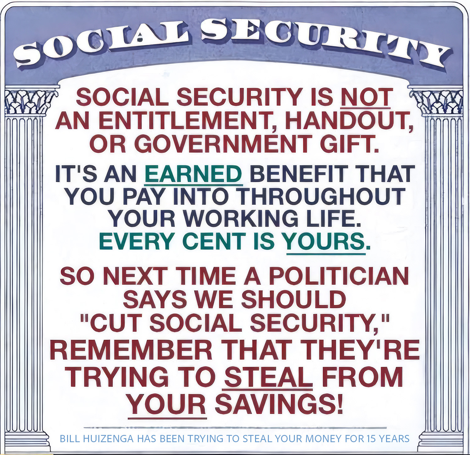 Bill Huizenga’s Fifteen-Year Campaign Against Social Security